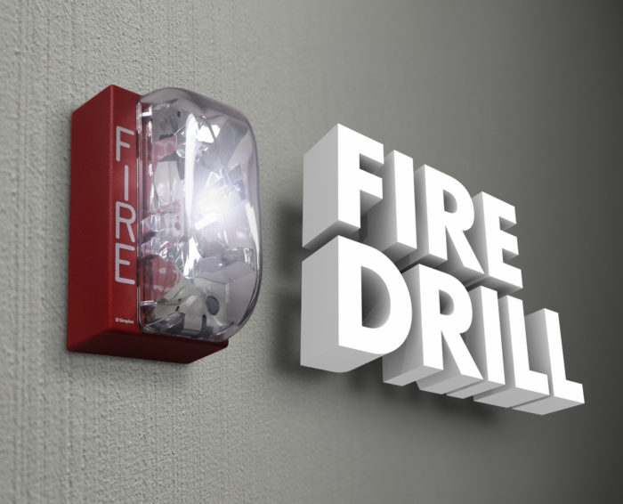 3D Letters that read Fire Drill