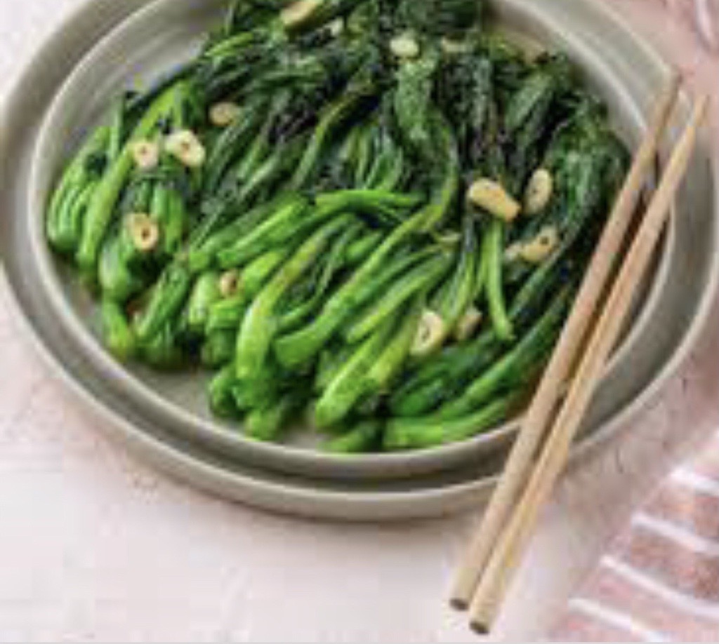 Green leafy vegetables and with long steams resembling broccoli